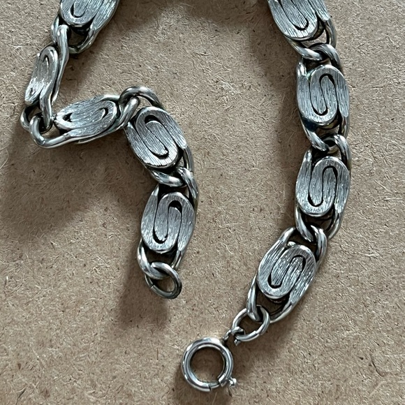 Silver Tone S Swirl Bracelet - Picture 3 of 5